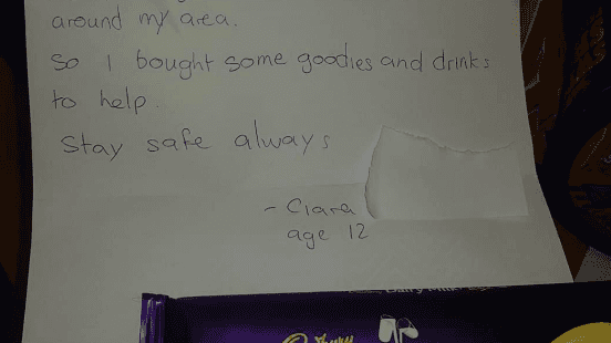Dublin girl uses confirmation money to buy treats for her local garda station