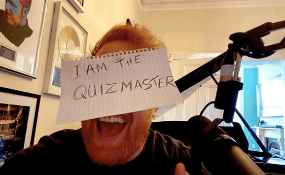 Gavin James is hosting an online quiz on Sunday night