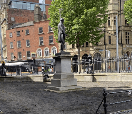 What’s happening with the lawns outside Trinity College?