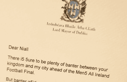 Dublin Lord Mayor Hilariously Trolls Kerry Counterpart Ahead Of All-Ireland Showdown Dublin Lord Mayor Hilariously Trolls Kerry Counterpart Ahead Of All-Ireland Showdown