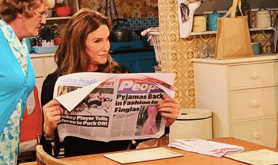 Caitlyn Jenner reads up on Finglas in teaser for appearance with Mrs Brown Caitlyn Jenner reads up on Finglas in teaser for appearance with Mrs Brown