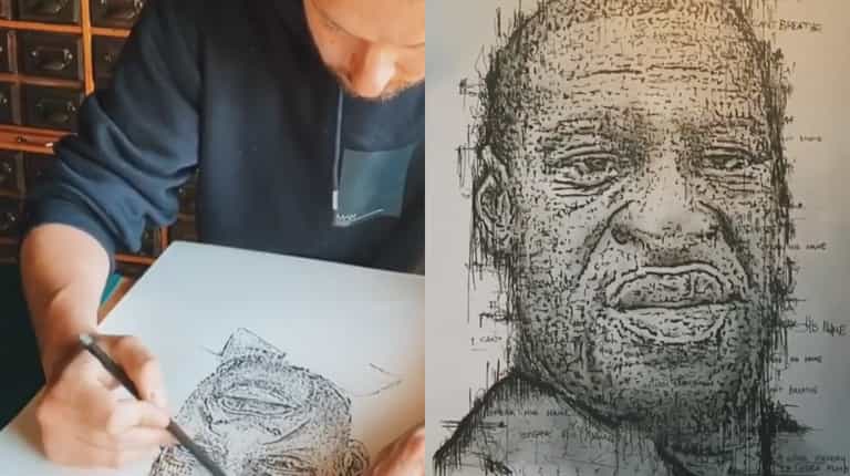Dublin artist creates beautiful tribute to George Floyd Dublin artist creates beautiful tribute to George Floyd