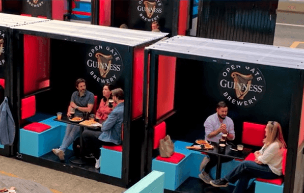 Guinness Open Gate Brewery has opened a new beer garden with food served to outdoor snugs Guinness Open Gate Brewery has opened a new beer garden with food served to outdoor snugs